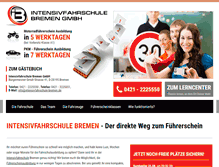 Tablet Screenshot of intensivfahrschule-bremen.de